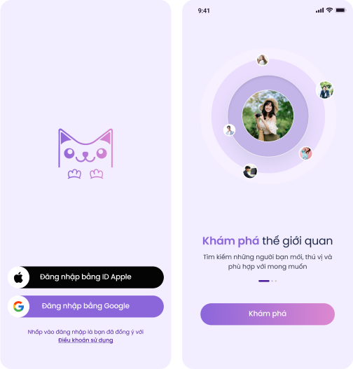 Đăng ký tài khoản để sử dụng 1love