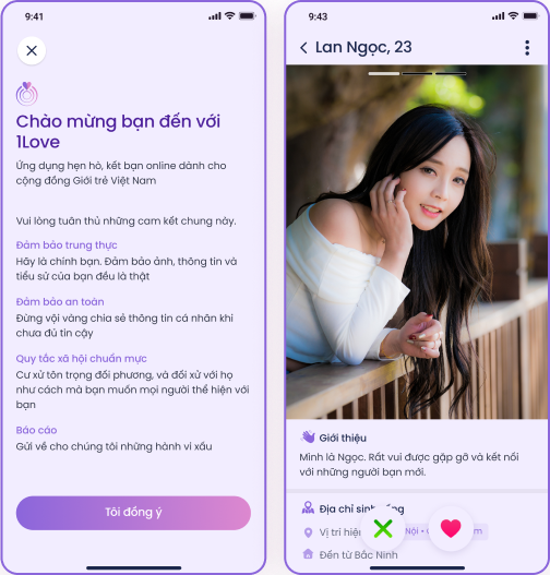 Ứng dụng hẹn hò online - 1love