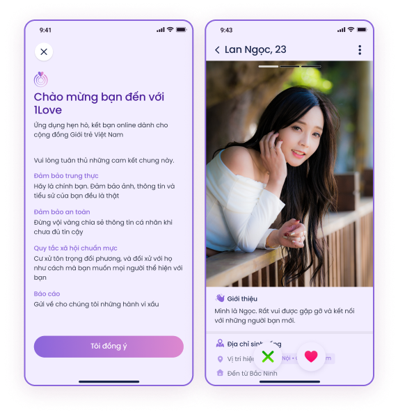 Ứng dụng hẹn hò online - 1love