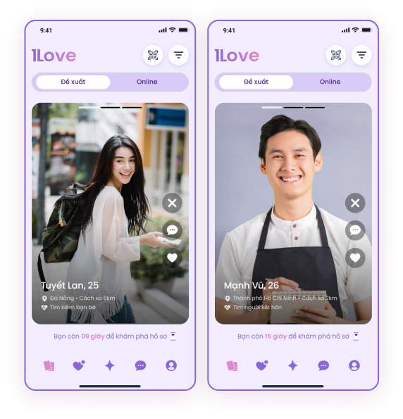 Ứng dụng hẹn hò online - 1love