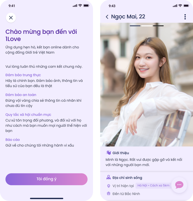 Ứng dụng hẹn hò online - 1love