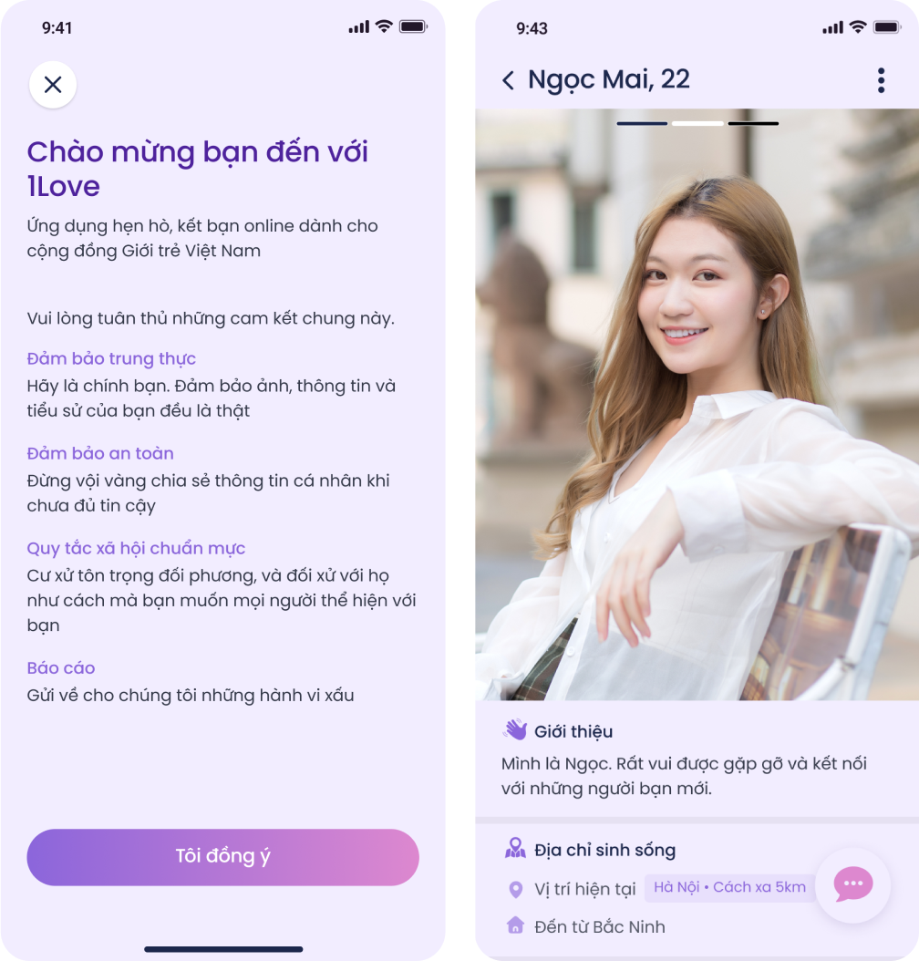 Ứng dụng hẹn hò online - 1love