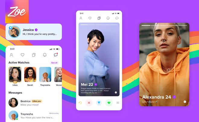 Zoe – Ứng dụng hẹn hò dành riêng cho lesbian