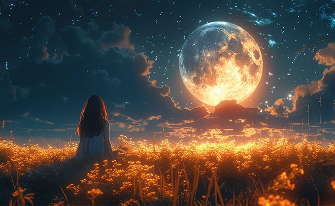 Để Crush thích mình bằng cách thì thầm với mặt trăng