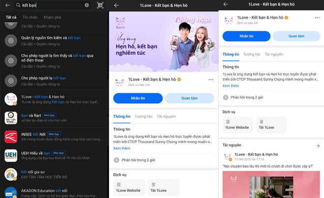 Kết bạn thông qua các kênh Zalo Official Account